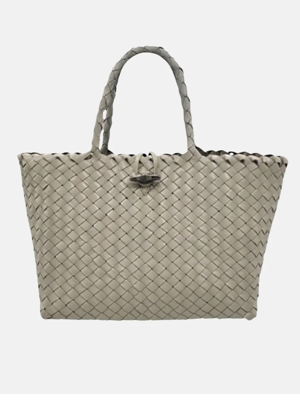 ORYANY - KAYLA HANDWOVEN LEATHER SATCHEL BAG - SAND BEACH